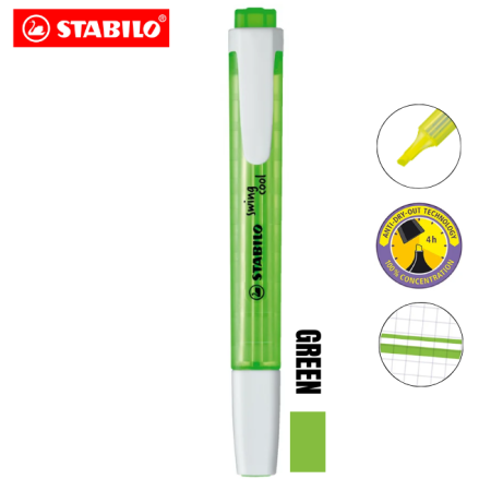 'Stabilo' Swing Cool Highlighter Pen (Green)