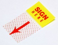 Aplus YPP-5 “PLEASE SIGN HERE” Sticker (unit)