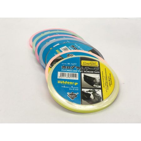Fluorescent PVC border tape sized 5mm x 9 yards